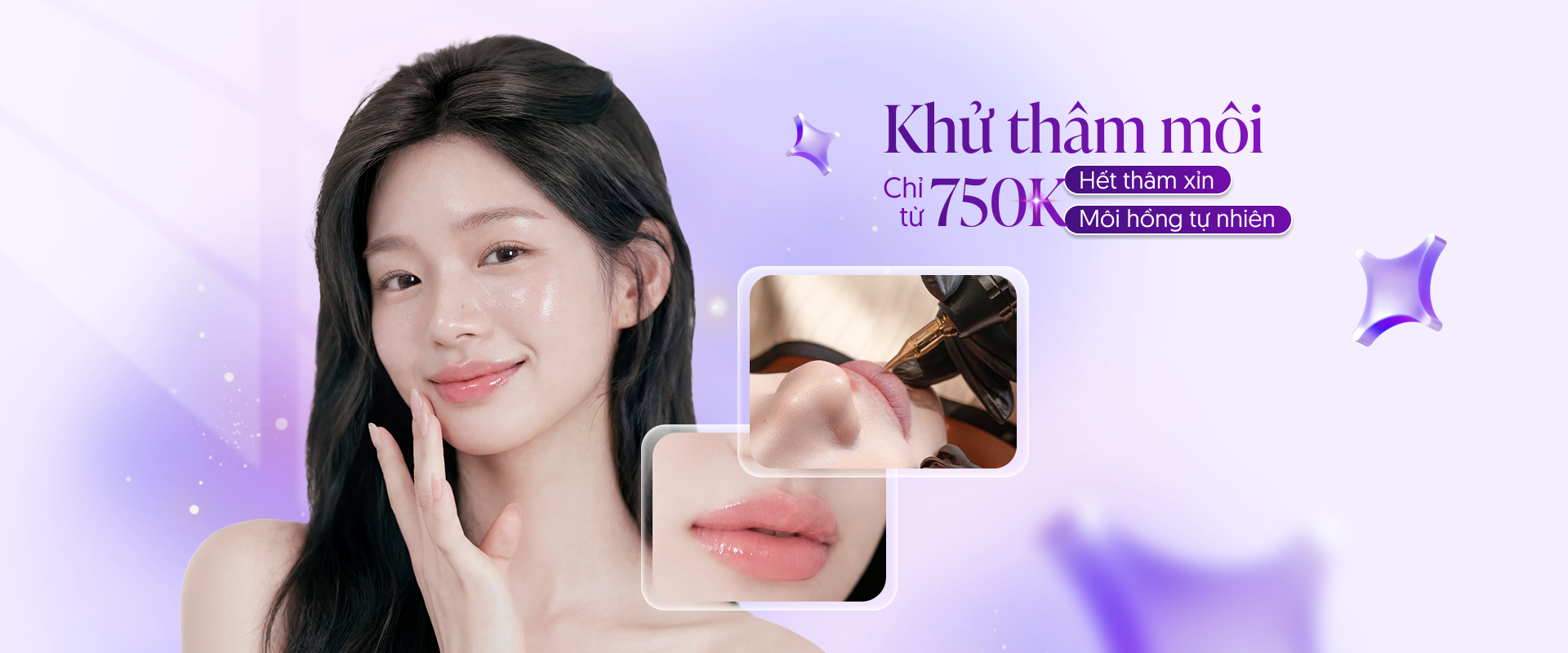 Khử thâm môi Linh Anh