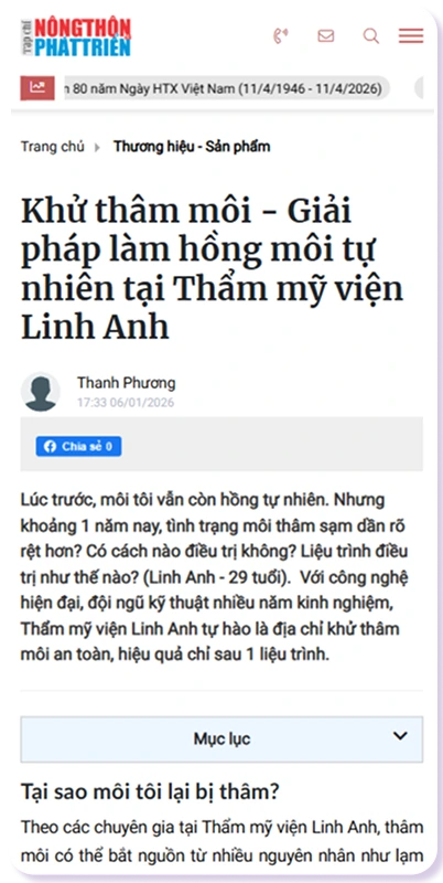 Linh Anh ghi dấu ấn trên báo Nông thôn Phát triển