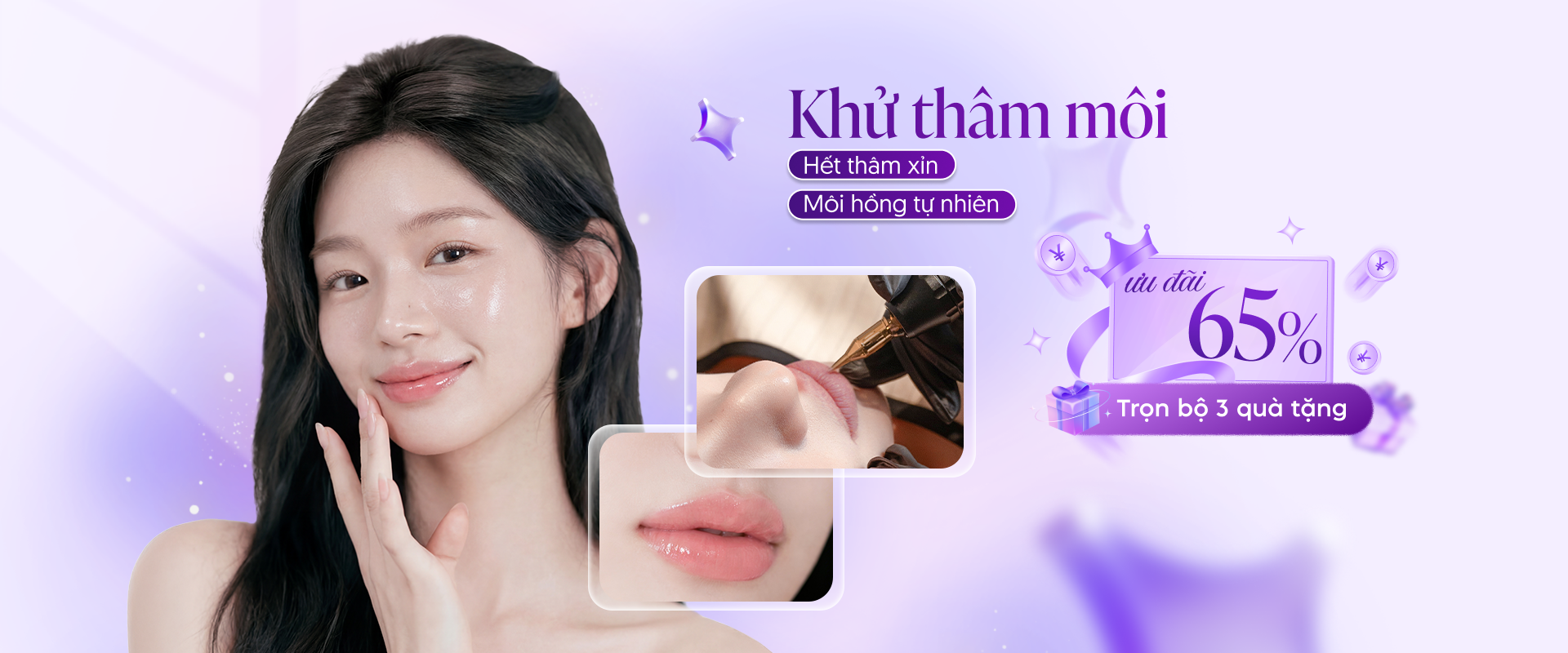 Khử thâm môi Linh Anh