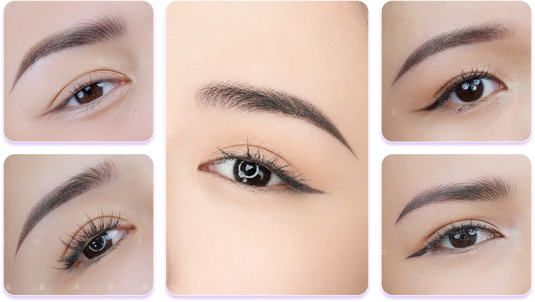 Kết quả phun mày Ombre 3D