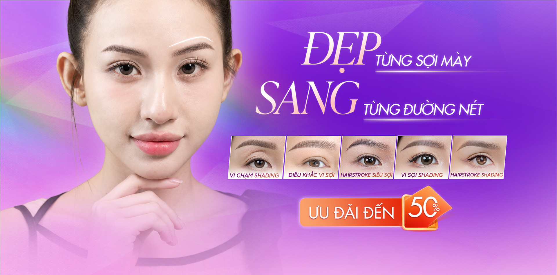 Phun mày tại Linh Anh: Vi chạm Shading, Điêu khắc vi sợi, Hairstroke siêu sợi, Vi sợi Shading, Hairstroke Shading – ưu đãi đến 50%