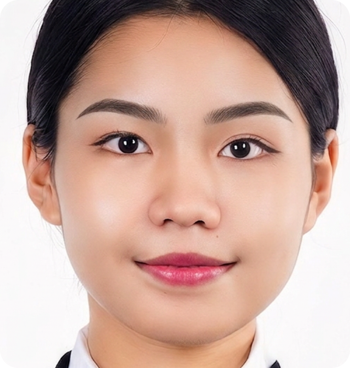 Gợi ý chân mày cánh cung cho dáng mặt tròn