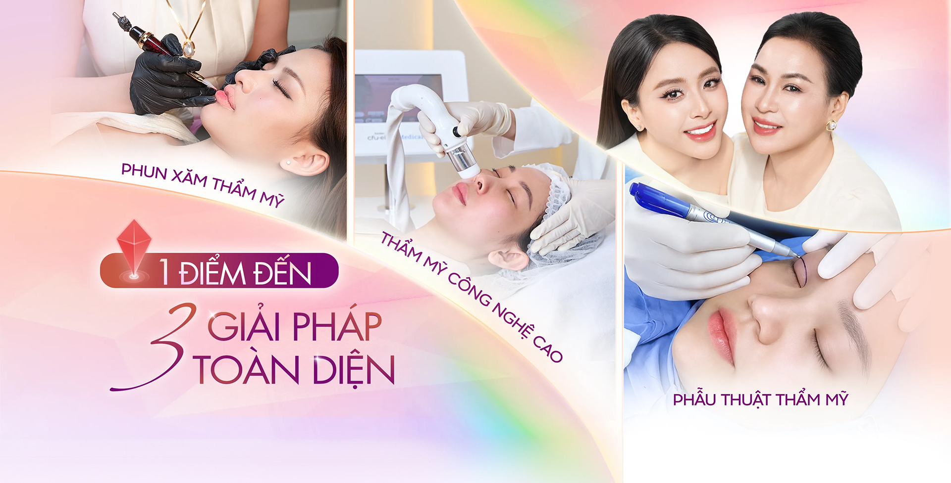 Thẩm mỹ Linh Anh – 1 điểm đến, 3 giải pháp toàn diện: Phun xăm thẩm mỹ, Thẩm mỹ công nghệ cao, Phẫu thuật thẩm mỹ