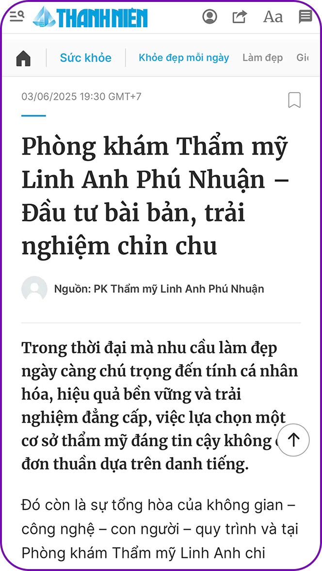 Tạp chí Thương Trường: Thẩm mỹ quốc tế Linh Anh: "Phòng khám được tin chọn" hay điểm nóng vi phạm?