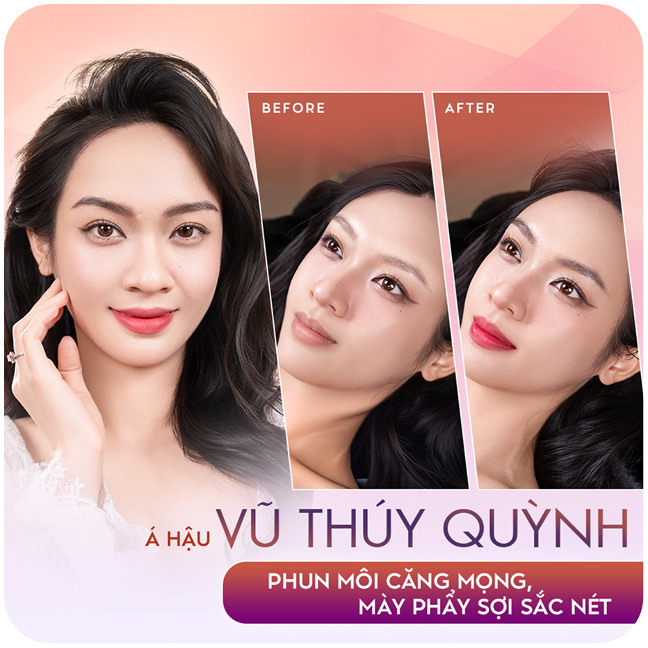 Vũ Thúy Quỳnh – Phun xăm thẩm mỹ – Sao Việt đồng hành cùng Thẩm mỹ Linh Anh