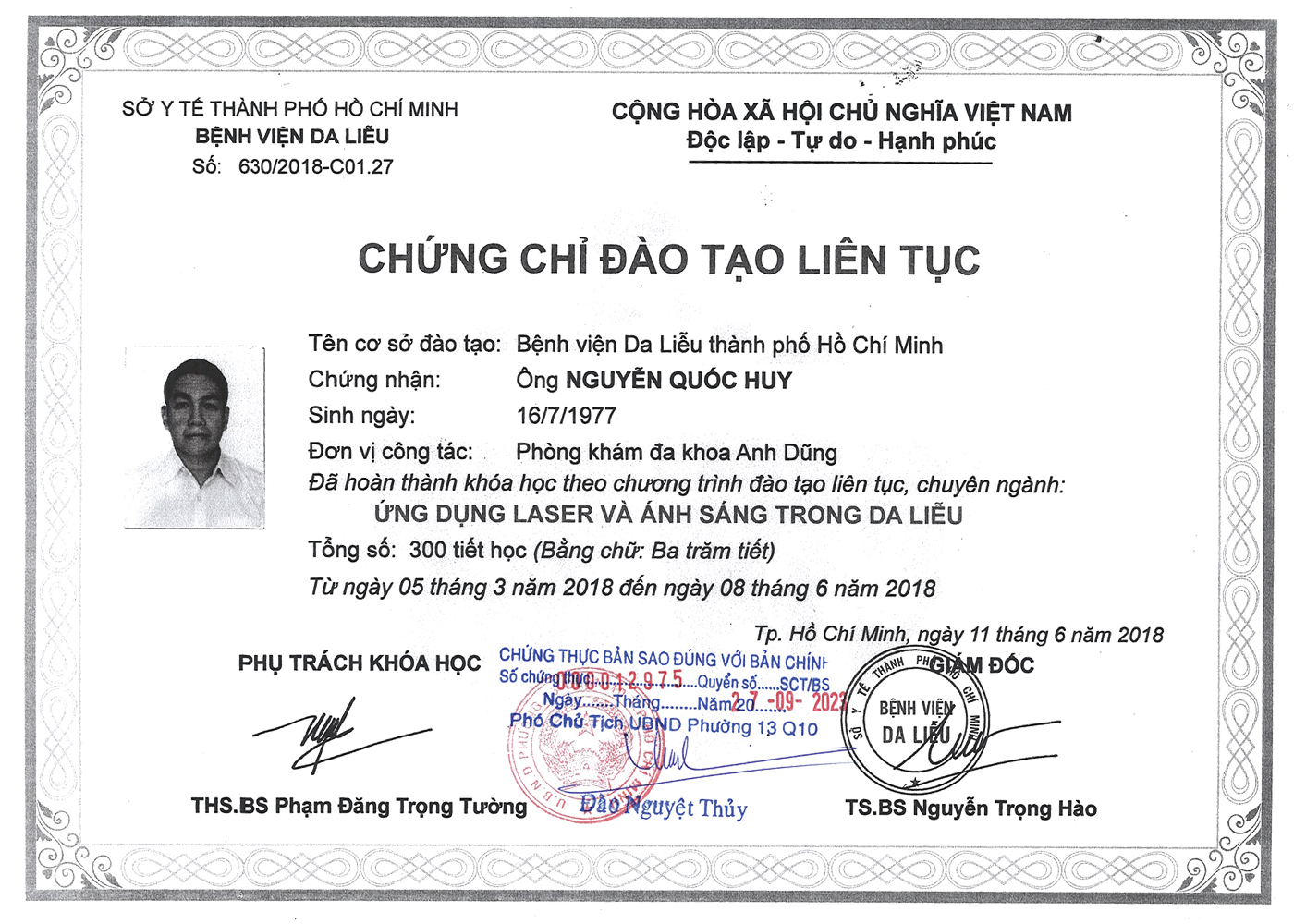 Chứng chỉ hành nghề