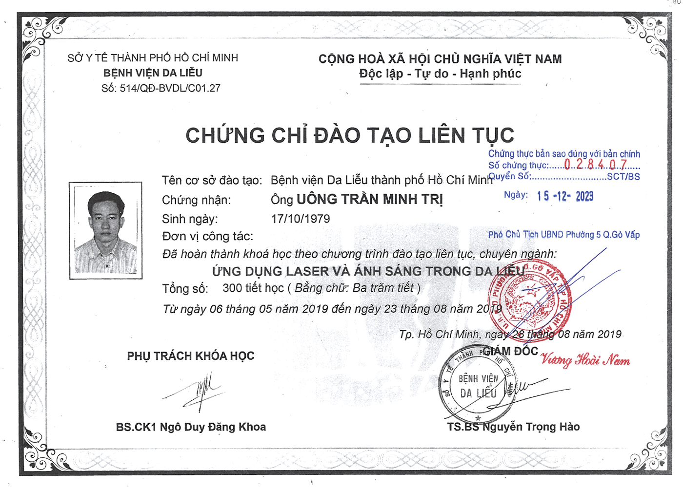 Chứng chỉ hành nghề