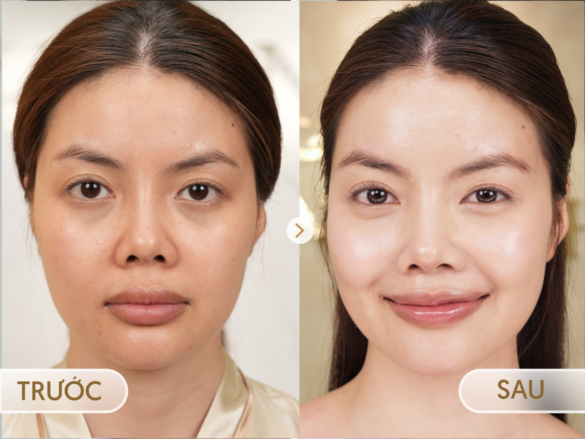 Trước và sau khi điều trị Laser Fotona: Thanh Trúc, 35 tuổi